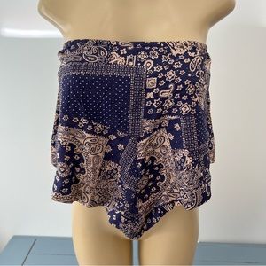 Navy Paisley Women's Top